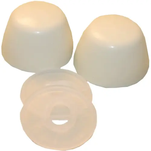 Lasco 04-3915 Round Almond Plastic Snap-On Toilet Bolt Caps (2 Ct.)