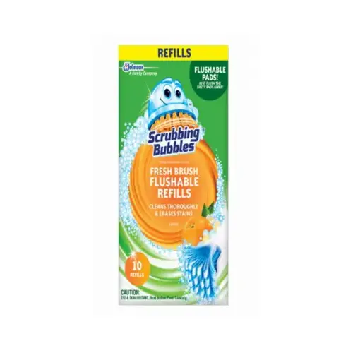 SCRUBBING BUBBLES 00090 Toilet Wand Refill Heads Fresh Brush Citrus Scent