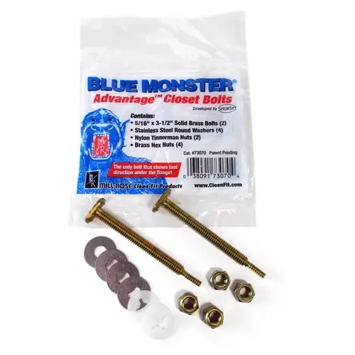 Blue Monster 73070 5/16 In. x 3-1/4 In. Advantage Closet Bolt Kit