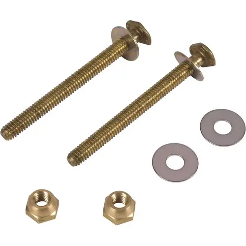 HERCULES 90174 Johni-Bolts 5/16 in. Closet Bolts XL Brass