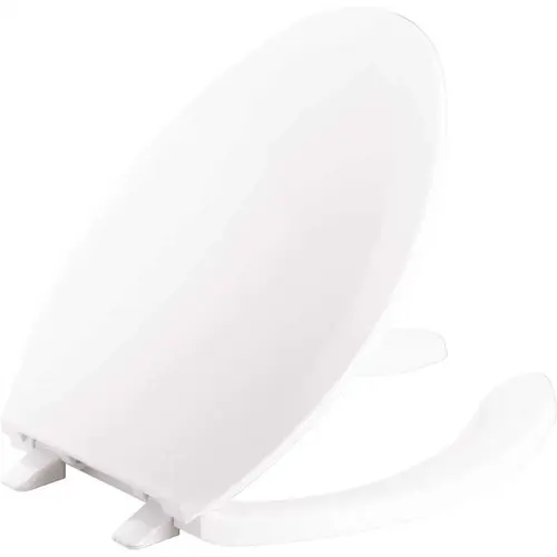 Kohler K-4650-0 Lustra Elongated Open Front Toilet Seat in White