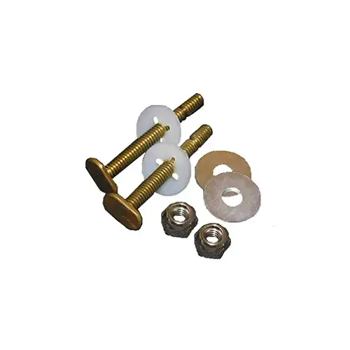 LARSEN SUPPLY CO., INC. 04-3645 Toilet Bolt Kit, Brass, 5/16 x 2.25-In.