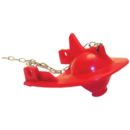 Lasco 04-1537 3 In. Red Rubber Fin Back Toilet Flapper with Chain