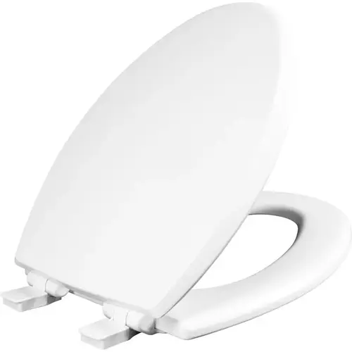 Mayfair 147SLOW-000 148SLOWA-000/148E Toilet Seat, Elongated, Molded Wood, White, Twist Hinge