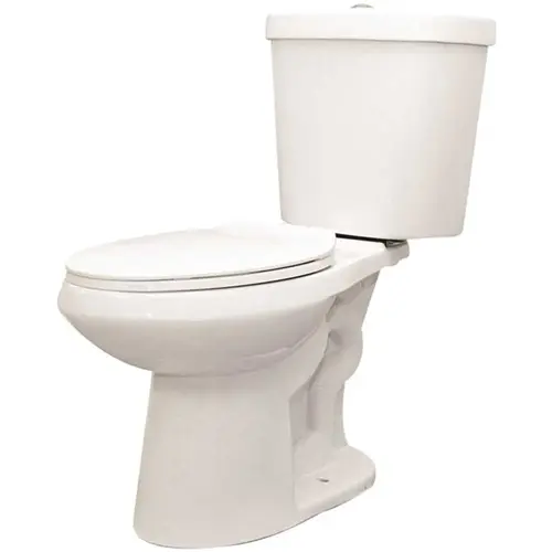 Premier 1034390 Select 1.1/1.6 GPF Dual Flush High Efficiency Elongated Toilet in White, Seat Included