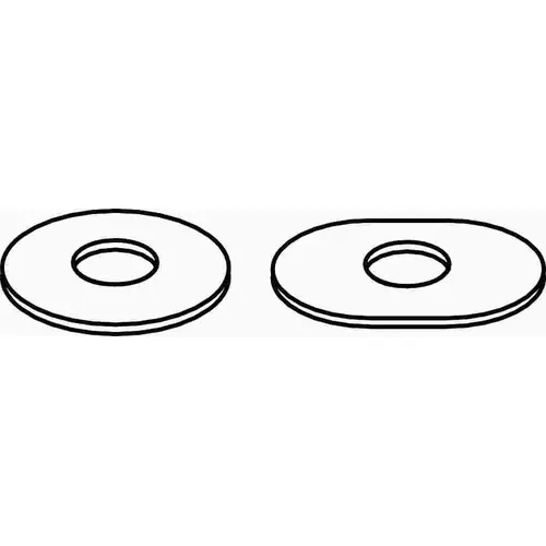 Proplus 191050-XCP50 1/4 in. or 5/16 in. Metal Oval Washers for Closet Bolt Brass - pack of 50