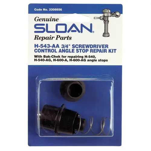 Sloan 3308856 Angle Stop Repair Kit Black Plastic Black
