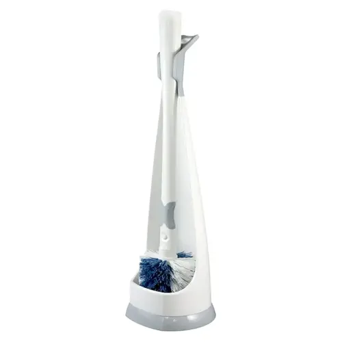Unger 979770 Toilet Brush Set, 1 in L Trim, Polypropylene Bristle White