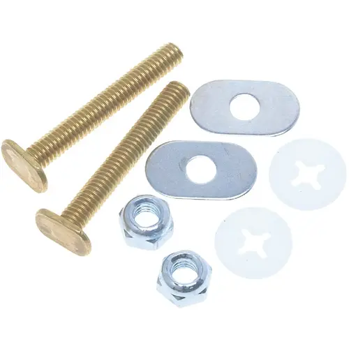 Do it Best W-7140 5/16 In. Brass Toilet Bolt Set