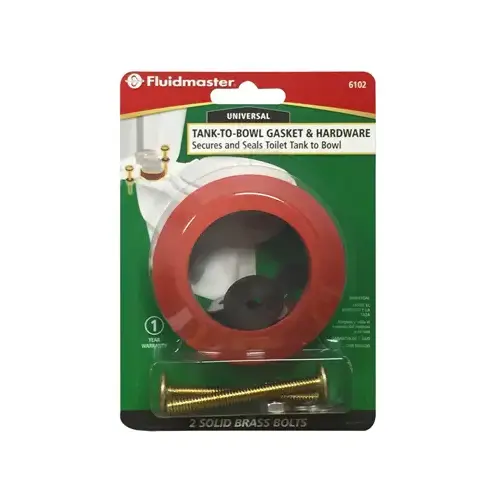 Fluidmaster 6102 Toilet Bolts and Tank To Bowl Gasket Kit