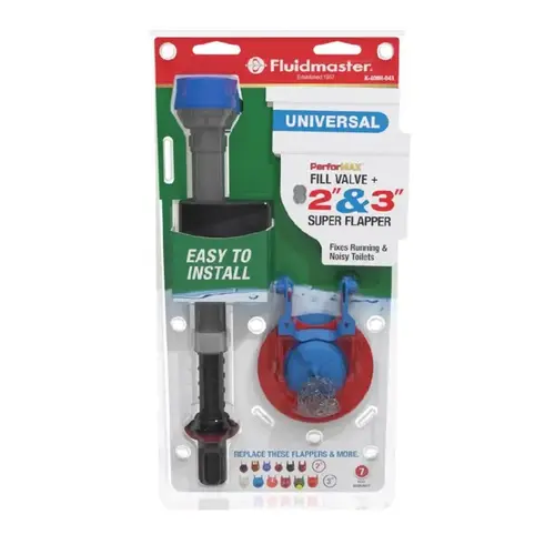 Fluidmaster K-400H-043-T4 Fill Valve And Flapper Kit Performax Multicolored Plastic/Rubber For Universal Multicolored