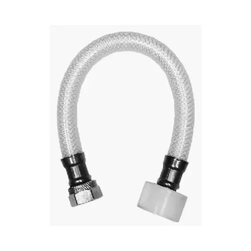 Homewerks Worldwide 7238-12-12-1 Toilet Connector, Reinforced Poly Vinyl, 1/2 FIP x 7/8 Ballcock x 12-In.