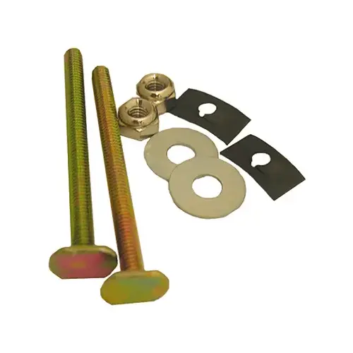 LARSEN SUPPLY CO., INC. 04-3643 Solid Brass Toilet Bolts With Nuts And Washers, 0.25 x 3.25-In.