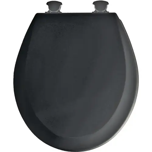 Mayfair 41EC 047/46EC Toilet Seat, Round, Molded Wood, Black, Twist Hinge