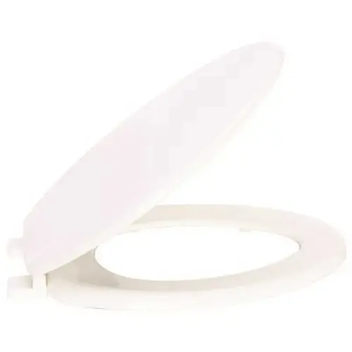 Proplus 202035 Molded Wood Elongated Toilet Seat With Cover Closed Front White
