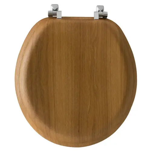BEMIS 9601CP-263 Toilet Seat Mayfair Round Oak Wood Veneer