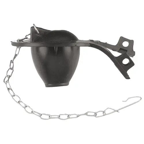 Do it Best DIB835-80 Universal 2 In. PVC Composition Toilet Flapper with Stainless Steel Chain Black