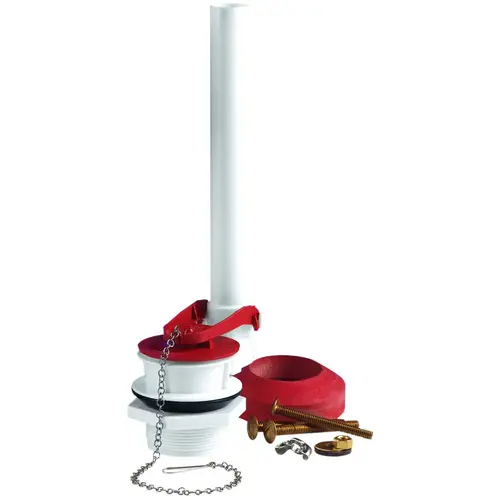 Fluidmaster 507AKRP7 Toilet Flush Valve Kit, 2 in, Plastic, For: Most 2 and 3 Bolt Tanks