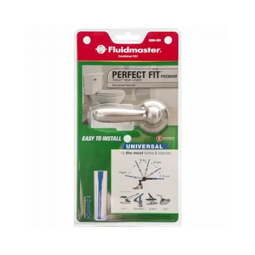 Fluidmaster 690N-009-P5 Perfect Fit Premium Toilet Tank Flush Lever, Brushed Nickel