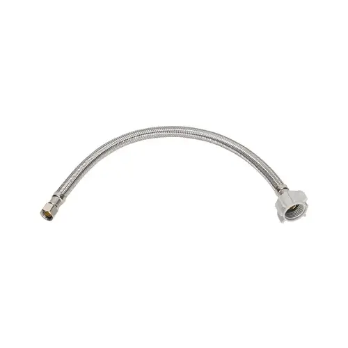 Homewerks Worldwide 7233-12-38-3 Braided Toilet Supply Line, Stainless Steel, 3/8 x 12-In.