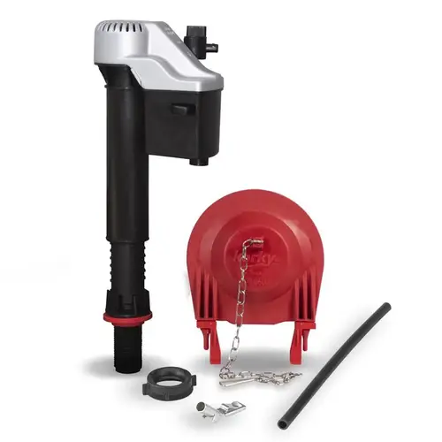 Korky 830MP Fill Valve And Flapper Kit QuietFILL Platinum Large 3"ch Flapper Red