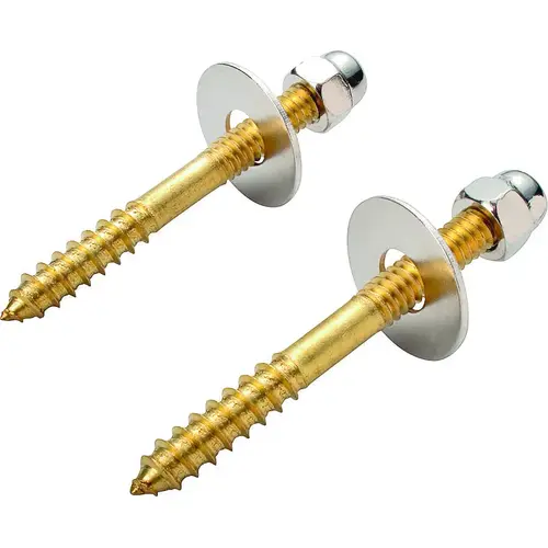 Orgill 24448-3L Screw Set, Brass, For: Use to Attach Toilet to Flange