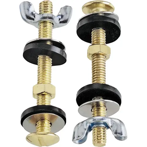 Plumb Pak PP23518 Bolt Set, Steel, Brass - pack of 2