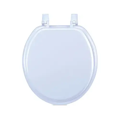 Sunstone 100-WHT-RD White Wood Molded Toilet Seat, Round, 17-In.