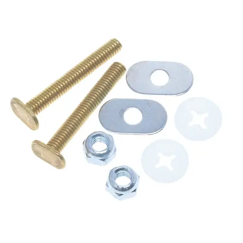 Do it Best 443972 1/4 In. Brass Toilet Bolt Set