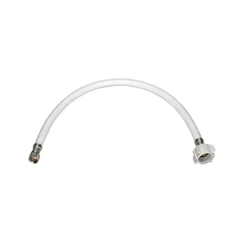 Homewerks Worldwide 7238-16-12-1 Toilet Connector Supply Line, Reinforced Poly Vinyl, 1/2-FIP x 7/8-B x 16-In.