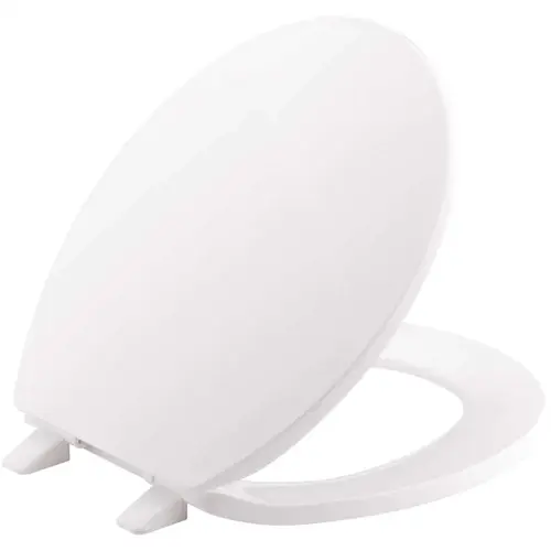 Kohler K-4775-0 Brevia Round Closed Front Toilet Seat with Quick-Release Hinges in White