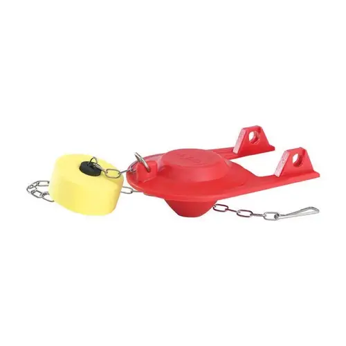 Korky 2004PK Toilet Flapper, Chlorazone Rubber, Red, For: Kohler and American Standard Toilet Tanks