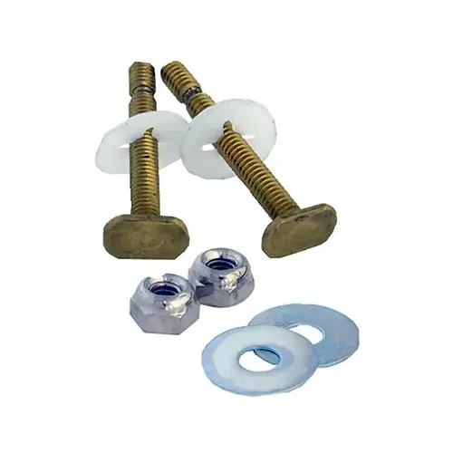 LARSEN SUPPLY CO., INC. 04-3647-XCP6 E-Z Snap Off Toilet Bolt Set, 0.25 x 2.25-In. - pack of 6