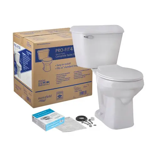Mansfield 117CTK Complete Toilet Pro-Fit 4 ADA Compliant 1.6 gal White Round White