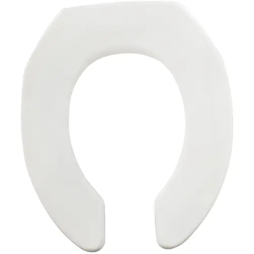 Mayfair 955C-000 Commercial STA-TITE Round Open Front White Toilet Seat
