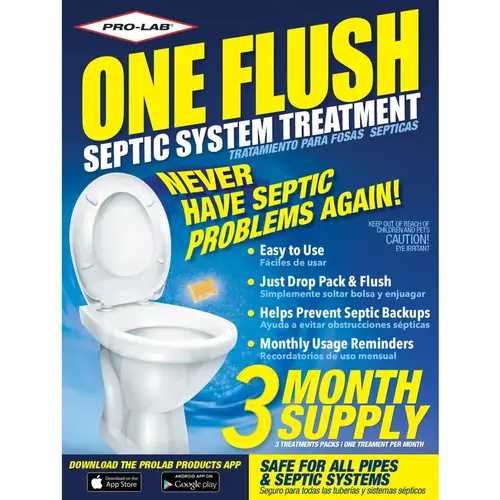 Pro-Lab ON102 Septic & Plumbing Treatment One Flush No Scent 8 oz Stick