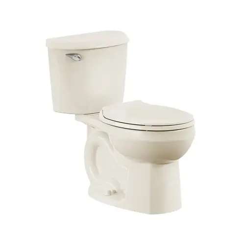 American Standard 736DA101.021 Complete Toilet, Round Front Bowl, 1.28 gpf Flush, 12 in Rough-In, 15 in H Rim, Bone