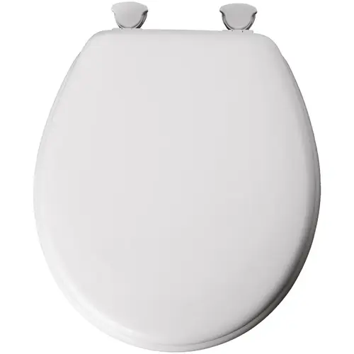 BEMIS 44EC-000 Toilet Seat, Round, Molded Wood, White, Twist Hinge