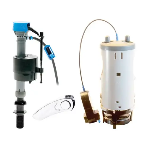 Fluidmaster 550DFRK-3 Dual-Flush Complete System, Plastic, For: Most Toilet with 2 in Flush Valves