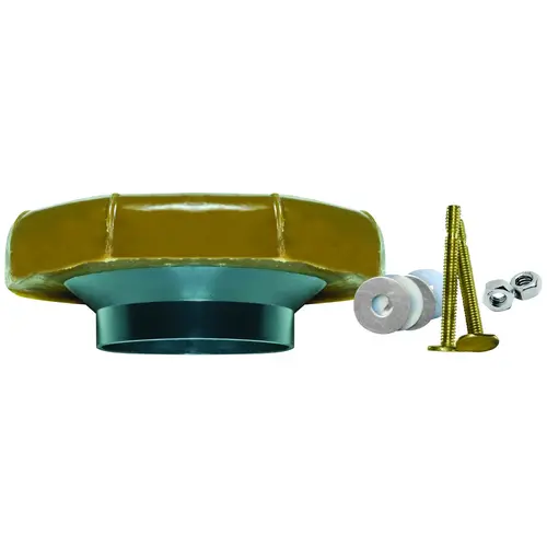 Fluidmaster 7512 Flanged Wax Seal and Bolts, Plastic, For: 3 in and 4 in Waste Lines Antique