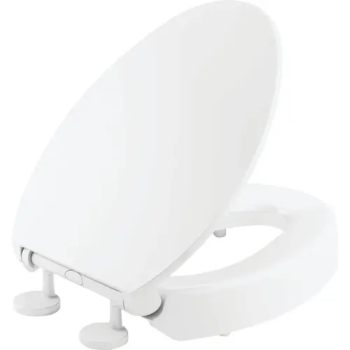 Kohler 25875-0 Hyten Quiet-Close Elevated Elongated Toilet Seat, White