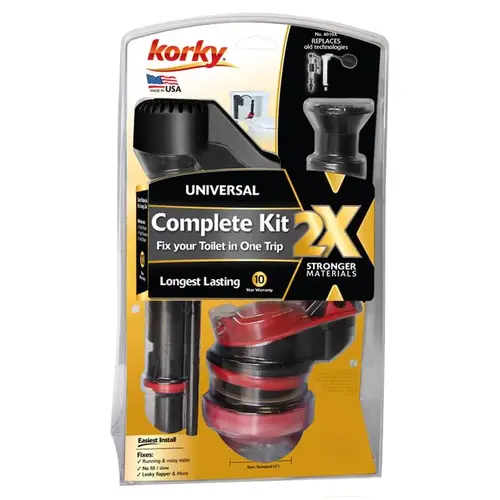 Korky 4010XP Toilet Repair Kit 2X Long Life Universal Complete 2-Inch