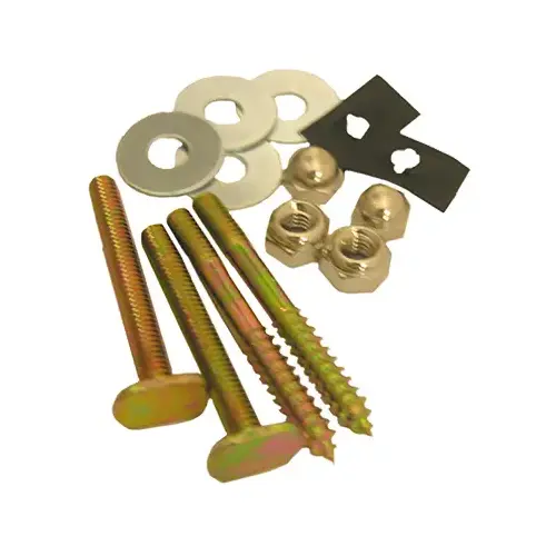 LARSEN SUPPLY CO., INC. 04-3653 Toilet Closet Bolt & Screw Set, Brass-Plated