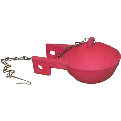 Lasco 04-1583 Kohler Universal Red Rubber Ball Shaped Replacement Flapper with Chain