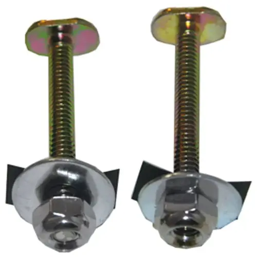 Lasco 04-3641 1/4 In. x 2-1/4 In. Regular Brass Plated Steel Toilet Bolts - pack of 2