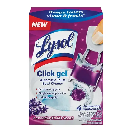 LYSOL 1920092919 Automatic Toilet Bowl Cleaner Click Gel Lavender Scent 0.68 oz Gel