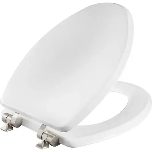 Mayfair by Bemis 126NISL-000 Toilet Seat Benton Slow Close Elongated White Molded Wood Gloss