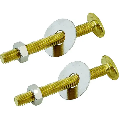 Orgill 7040-3L Bolt Set, Brass, For: Use to Attach Toilet to Flange