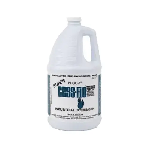 Pequa P-101-XCP4 CESS-FLO Series Septic Tank Cleaner, Liquid, Clear, Odorless, 1 gal Bottle - pack of 4