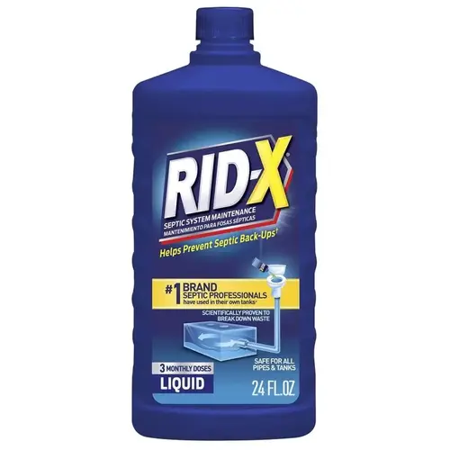 RID-X 1920089447 Septic System Treatment, Liquid, Blue/Green, Soap, 24 oz Bottle